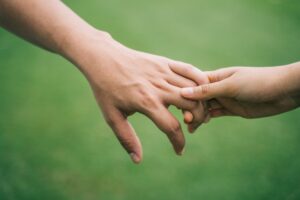 couple holding hands